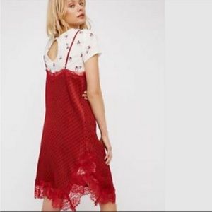 Margot layering dress cherry red